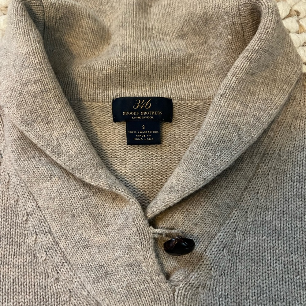 Brooks Brothers Shawl Collar Sweater - Picture 2 of 3
